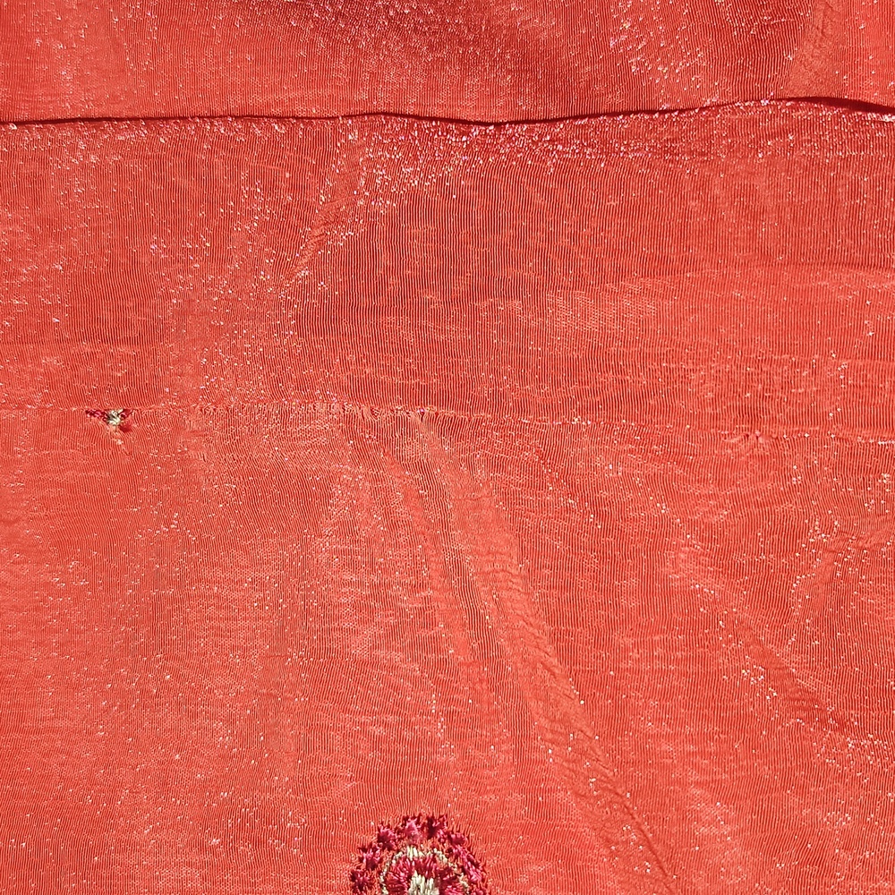 Dawn Joy peach sheer dress with embroidered accent - Picture 7 of 8